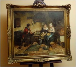 POSZUKIWANE MALARSTWO RODZAJOWE! - DICKMEIS GERHARD (Heinsberg 1918 – 1978 Jülich)