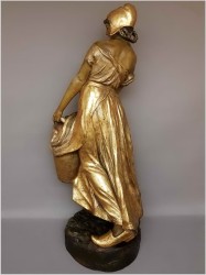 OKAZ MUZEALNY 75CM! DZIEWCZYNA Z DZBANEM -  Friedrich GOLDSCHEIDER (1845-1897)