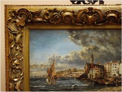 POLECAMY!  WIDOK NORMANDII, PIĘKNY RAJOBRAZ MARYNISTYCZNY - Paul Jean CLAYS (1819-1900), Belgium