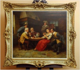 ZABAWA, WINO I KARTY - CURT AUGUST LANDWERH (Hereford 1920 - 1988)