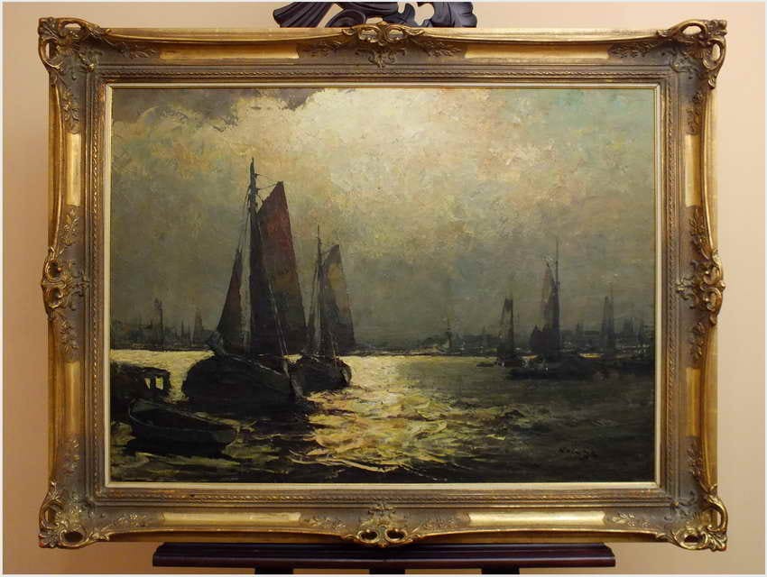 RARYTAS! NOKTURN MARYNISTYCZNY ! org HELMUT KALUZA 1912-1984 HAMBURG