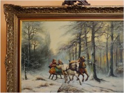 PRZEJAŻDŻKA SANIAMI ZIMĄ - HEINZ STIENEN *1918 DRESDEN