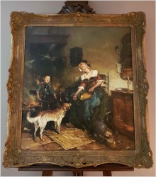 GOSPOSIA I CHŁOPIEC Z PSEM - DICKMEIS GERHARD (1918 – 1978)