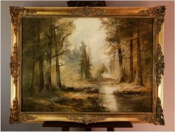 Duży Obraz! Tajemniczy Las - Josef Kugler *1913 (Österreich) Rozmiar XXL