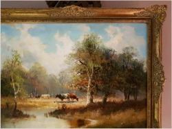 Pejzaż z Krowami ~ Helmut Stadelhofer (1914- 1979)