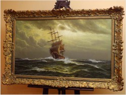 PAŁACOWE MALARSTWO MARYNISTYCZNE - ERNST ALSEN (1920 - 1989)