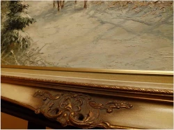 MEGA RARYTAS! JAZDA KONNA ZIMĄ - W.v.Kamp (122cm x 92cm)