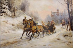 WYJAZD Z ZAMKU ~ ULPIANO CHECA  SANZ (Spanish, 1860-1916)