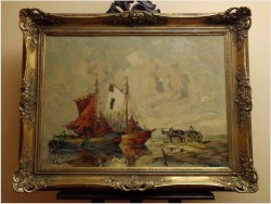 Łodzie na morzu północnym - Rudolf Priebe (Kiew 1889-1964 Hamburg)