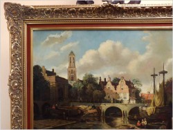 POLECAMY! WIDOK NA KANAŁ W AMSTERDAMIE - W.J. BURKSEN XXw.