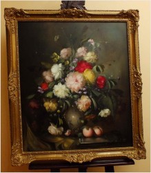 MEGA RARYTAS! BUKIET FLAMANDZKICH KWIATÓW - GERHARD MERFORT *1927