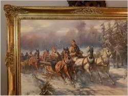 Kulig z Trojką - Jakub Michał Kasprowicz (1905 Zubrza pod Lwowem -1975 Komorów pod Warszawa)