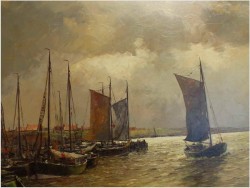 POLECAMY MARYNISTYKĘ! ŁODZIE ŻAGLOWE NA MORZU - E.R. SCHÜRMANN *1898