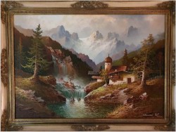 Wodospady W Pitztal z Widokiem na Wildgrat - Gustaw Weiss/Guwe XXL