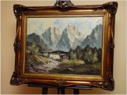 MALARSTWO NIEMIECKIE! - WIDOK NA KAISERTAL, ÖSTERREICH - E.Gröger  XXw.