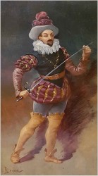 UNIKAT!!! PARA SECESYJNYCH OBRAZÓW - Ecole française, Henri DE BRÉVAL (XIX-XX)
