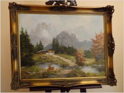 Polecamy obraz olejny! Widok alpejski! - oryg. Georg kuboth (Schlesien 1916-2004)