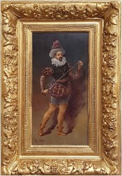 UNIKAT!!! PARA SECESYJNYCH OBRAZÓW - Ecole française, Henri DE BRÉVAL (XIX-XX)