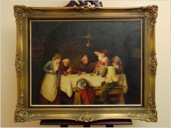 POLECAMY MALARSTWO RODZAJOWE! MUSZKIETERZY, BIESIADA U MNICHA - WILHELM ANDREAS *1935  Düsseldorf