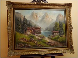 KRAJOBRAZ ALPEJSKI, TECHNIKA SZPACHLOWA - org COLLANDE!