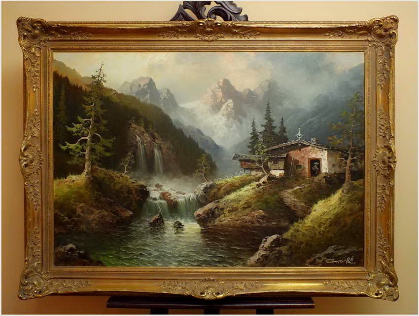 WASSERFALL IM PITZTAL ~ GUSTAW WEISS/GUWE