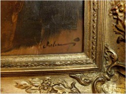 MALARSTWO AUKCYJNE! - SCENA RODZAJOWA! DICKMEIS GERHARD (1918-1978r.)