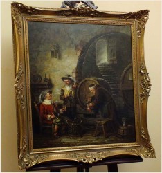 MALARSTWO AUKCYJNE! PRÓBA WINA U MNICHA ! org HEIN VAN DOREN ur. 1930r