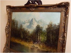 ROMANTYZM! PEJZAŻ ZE SZTAFAŻEM ~ KARL SCHMIDBAUER (Österreich 1921-1998)