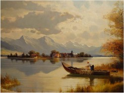 PIĘKNE JEZIORO CHIEMSEE ~ HELMUT STADELHOFER (1914- 1979)