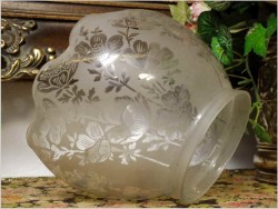 UNIKAT! POLECAMY STARY KLOSZ "MAKÓWKA" DO LAMPY NAFTOWEJ (ORYGINAŁ XIXw.)