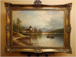 MALARSTWO DO SALONU! WIDOK NA FRAUENINSEL - GUSTAW WEISS/GUWE (125cmx95cm)