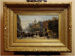 PAŁACOWE MALARSTWO! ANSICHT VON ANTWERPEN - MAX GAISSER (AUGSBURG 1857-1922 MUNICH)