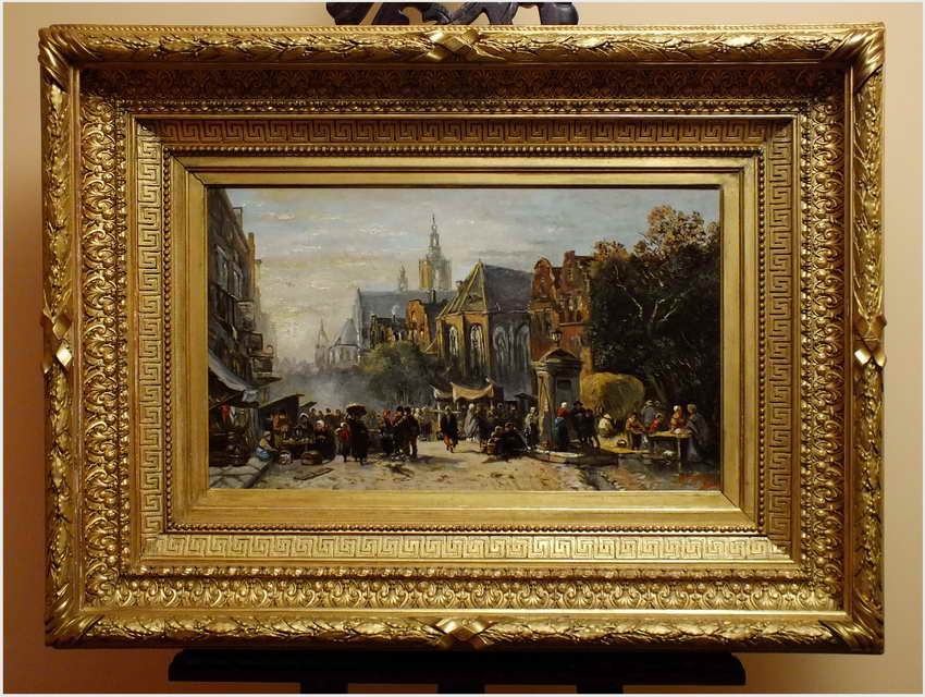 PAŁACOWE MALARSTWO! ANSICHT VON ANTWERPEN - MAX GAISSER (AUGSBURG 1857-1922 MUNICH)