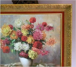 Chryzantemy w wazonie - Helmuth Andreas Volkwein *1920