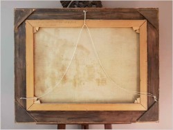 MALARSTWO SZPACHLOWE!!!  LAGO DI LUGANO GANDRIA - Constantino PROIETTO (1910-1979)