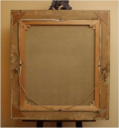 GOSPOSIA Z PSEM W SPIŻARNI, OBRAZ OLEJNY - DICKMEIS GERHARD (Heinsberg 1918 – 1978 Jülich)