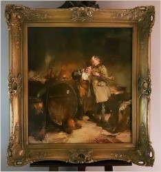 Malarstwo Aukcyjne! Próba Wina - Dickmeis Gerhard (Heinsberg 1918 - 1978 Jülich)