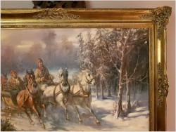 Kulig z Trojką - Jakub Michał Kasprowicz (1905 Zubrza pod Lwowem -1975 Komorów pod Warszawa)