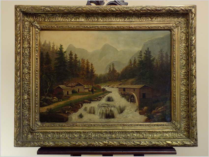 OBRAZ Z OKRESU ROMANTYZMU NIEMIECKIEGO - AUTOR NIEZNANY 1870 ROK