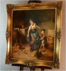 Gosposia z dziewczynką - Dickmeis Gerhard (Heinsberg 1918 - 1978 Jülich)