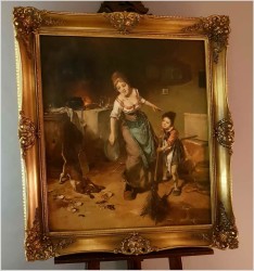 Gosposia z dziewczynką - Dickmeis Gerhard (Heinsberg 1918 - 1978 Jülich)