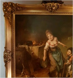 Gosposia z dziewczynką - Dickmeis Gerhard (Heinsberg 1918 - 1978 Jülich)