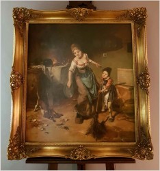 Gosposia z dziewczynką - Dickmeis Gerhard (Heinsberg 1918 - 1978 Jülich)