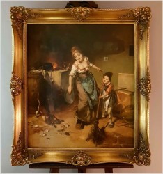 Gosposia z dziewczynką - Dickmeis Gerhard (Heinsberg 1918 - 1978 Jülich)