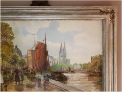 Targ kwiatowy w Amsterdamie / Hans Richter-Johannsen 1881-1966 (Mega rozmiar: 150cmx110cm)