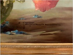 Przepiękna martwa natura! Kwiaty w wazonie -Hedwig Petermann *1877