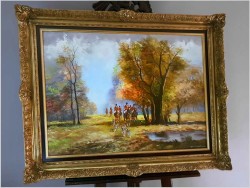 Piękny jesienny krajobraz! Wyjazd na polowanie - Jean EDELER *1899