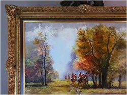 Piękny jesienny krajobraz! Wyjazd na polowanie - Jean EDELER *1899