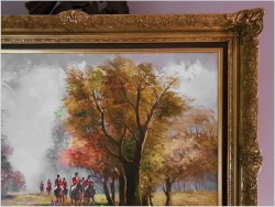 Piękny jesienny krajobraz! Wyjazd na polowanie - Jean EDELER *1899