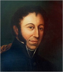 POLECAMY! WYJĄTKOWY PAŁACOWY PORTRET BIEDERMEIER PRZEDSTAWIAJĄCY POSTAĆ MĘŻCZYZNY XIXw.